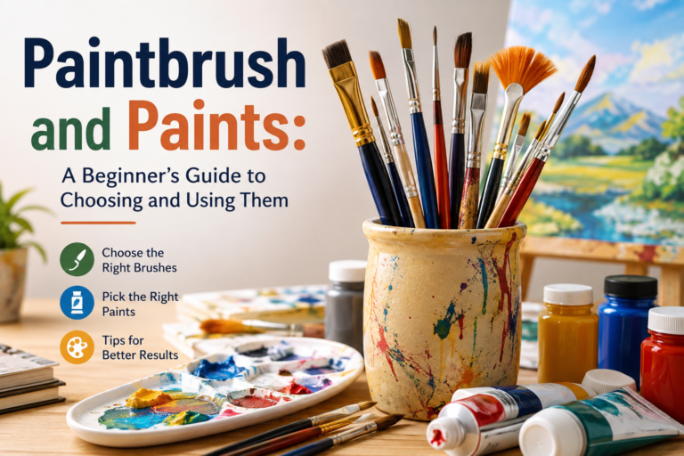 CREATE IMAGE FOR( Paintbrush and Paints: A Beginner’s Guide to Choosing and Using Them )