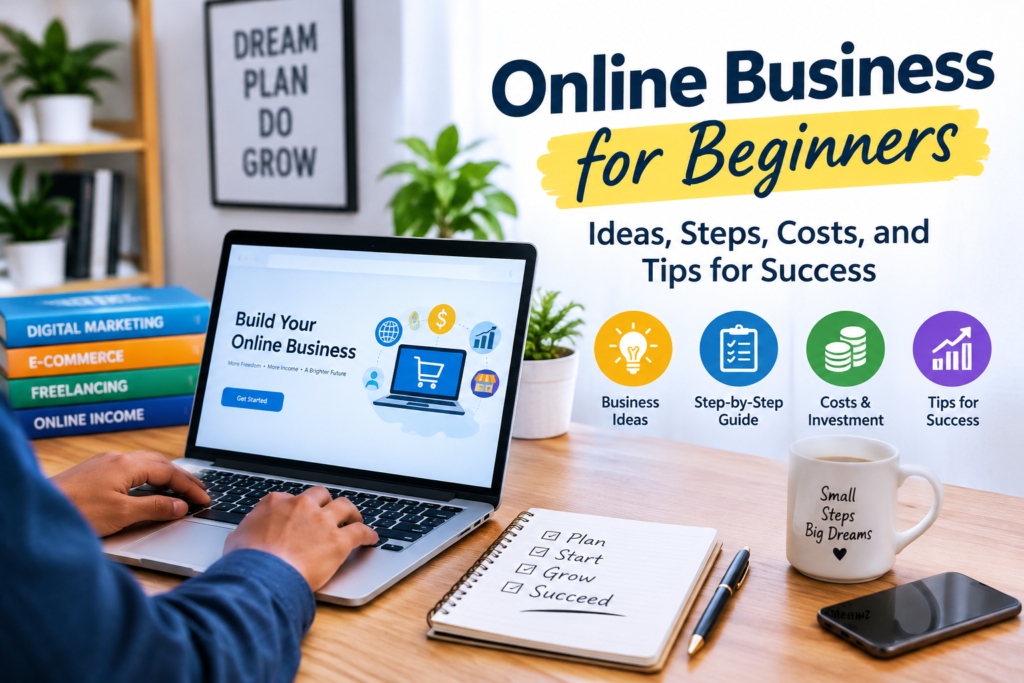Online Business for Beginners: Ideas, Steps, Costs, and Tips for Success