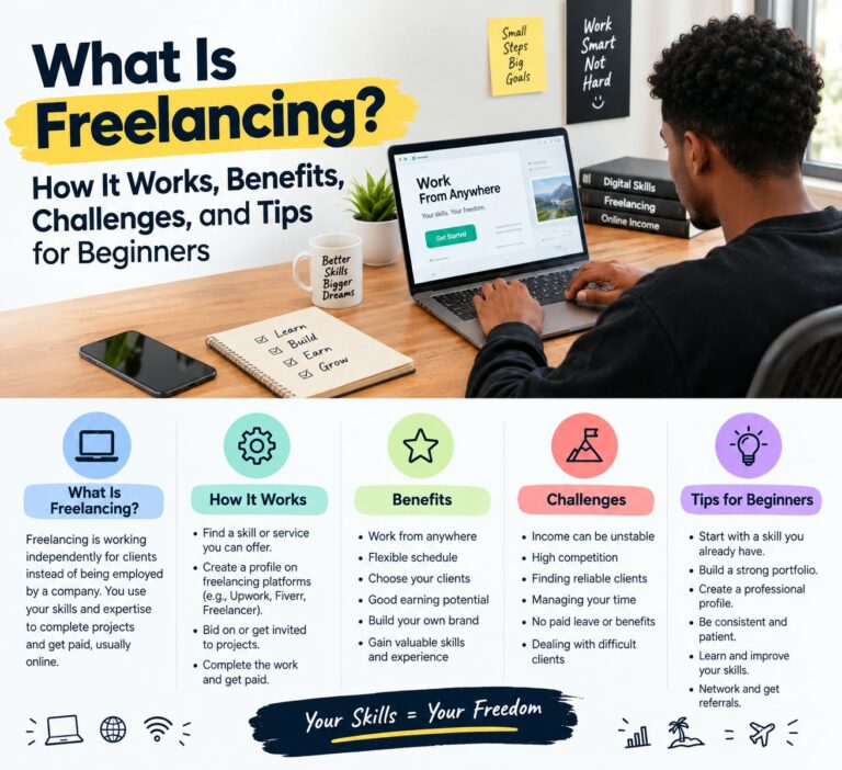 What Is Freelancing? How It Works, Benefits, Challenges, and Tips for Beginners