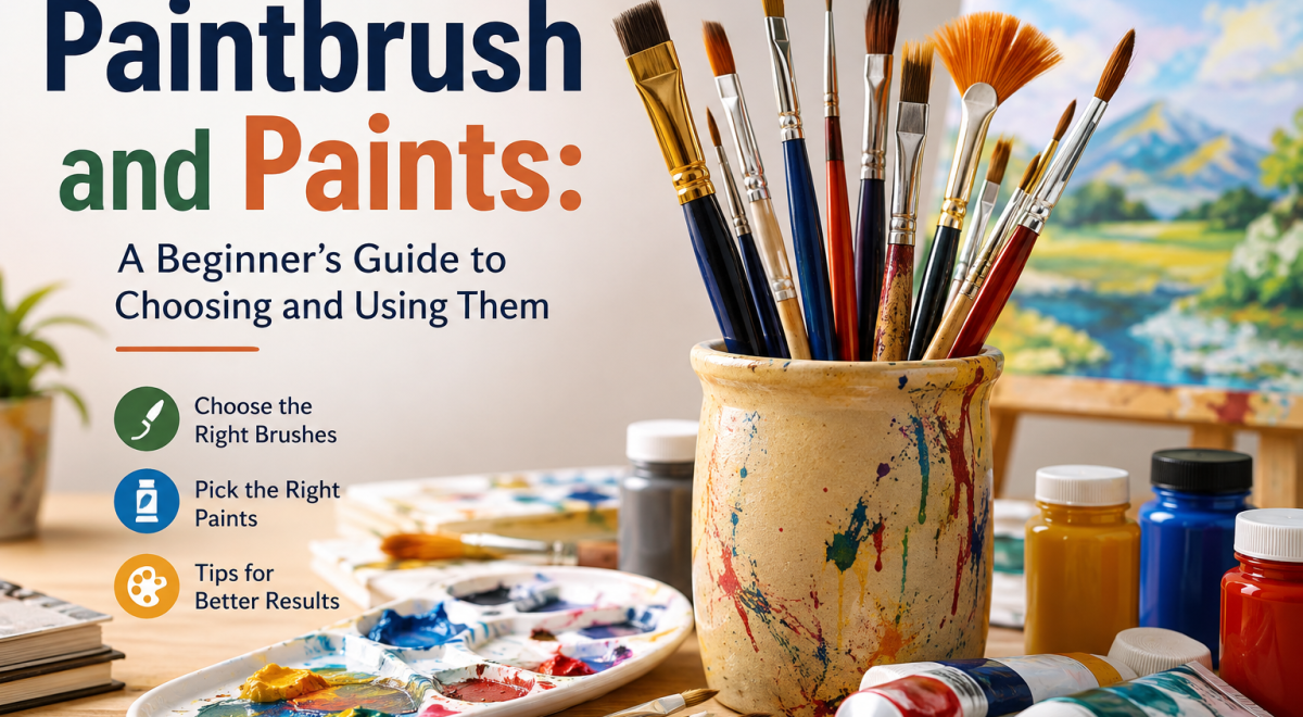 CREATE IMAGE FOR( Paintbrush and Paints: A Beginner’s Guide to Choosing and Using Them )
