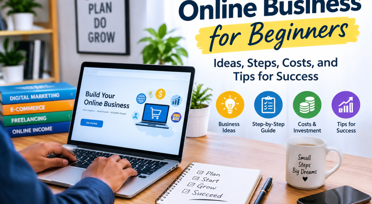 Online Business for Beginners: Ideas, Steps, Costs, and Tips for Success