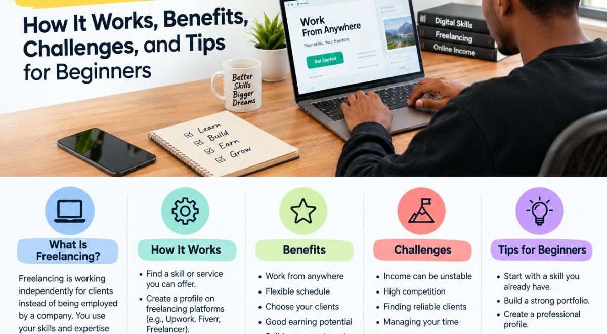 What Is Freelancing? How It Works, Benefits, Challenges, and Tips for Beginners