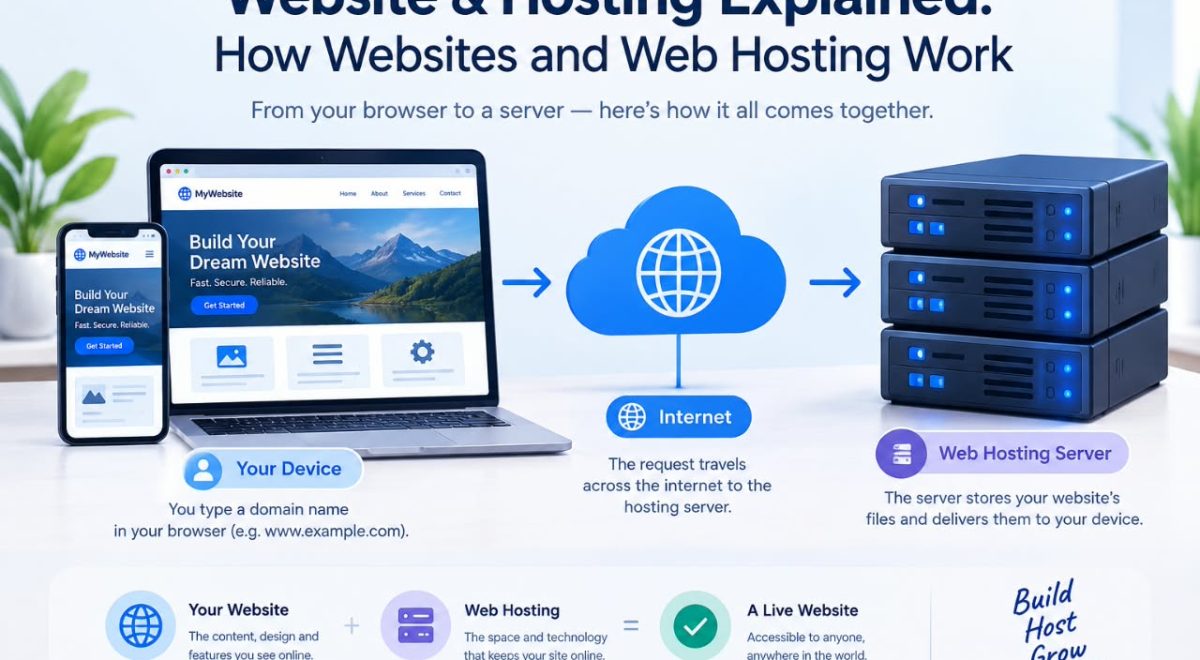 Website & Hosting Explained: How Websites and Web Hosting Work